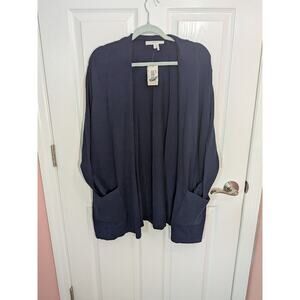 Foxcroft 3x dark blue cardigan with pockets